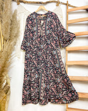 Cargar imagen en el visor de la galería, Vestido Eva Flor Negro (M-L)
