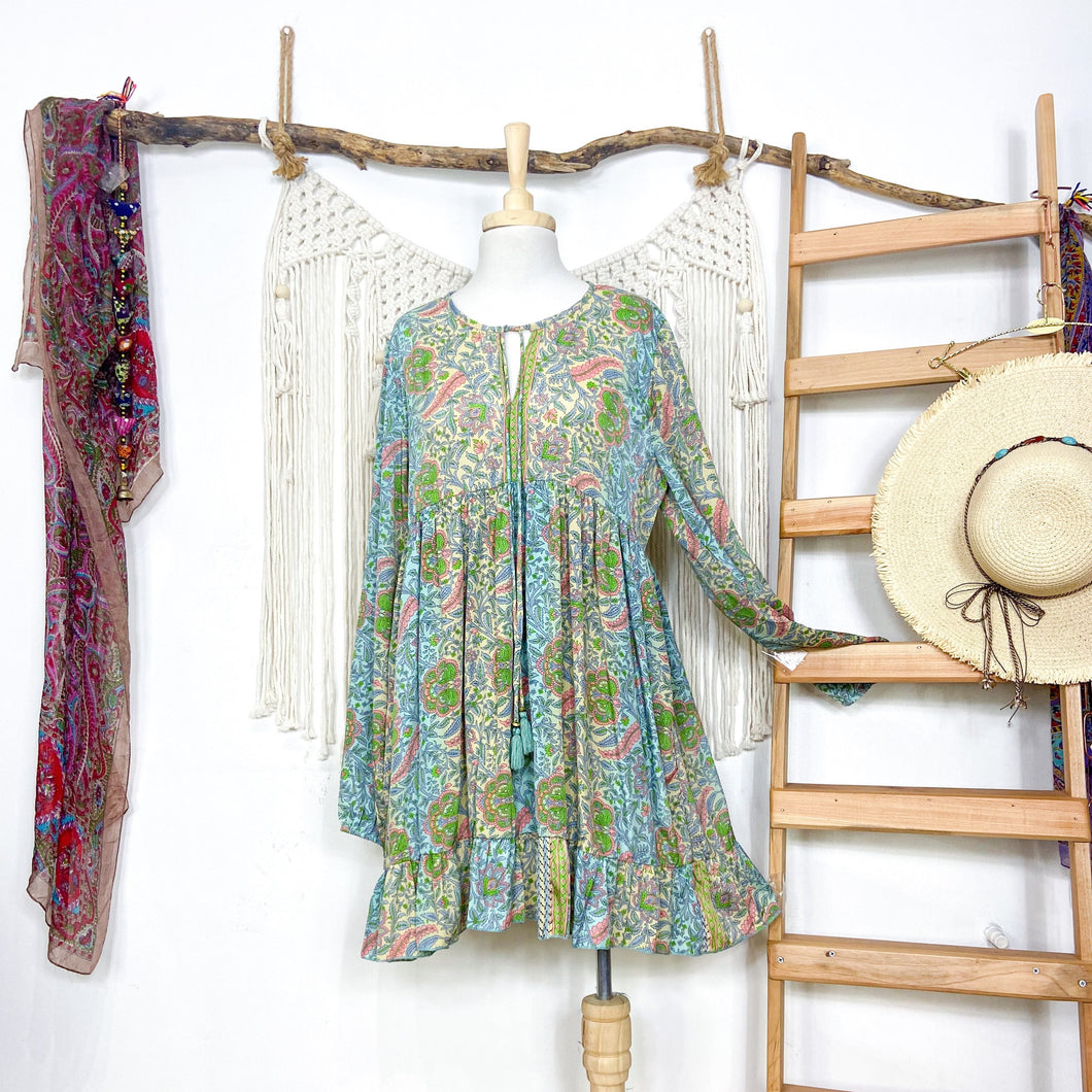 Vestido Aires Verde Coral (M-L)