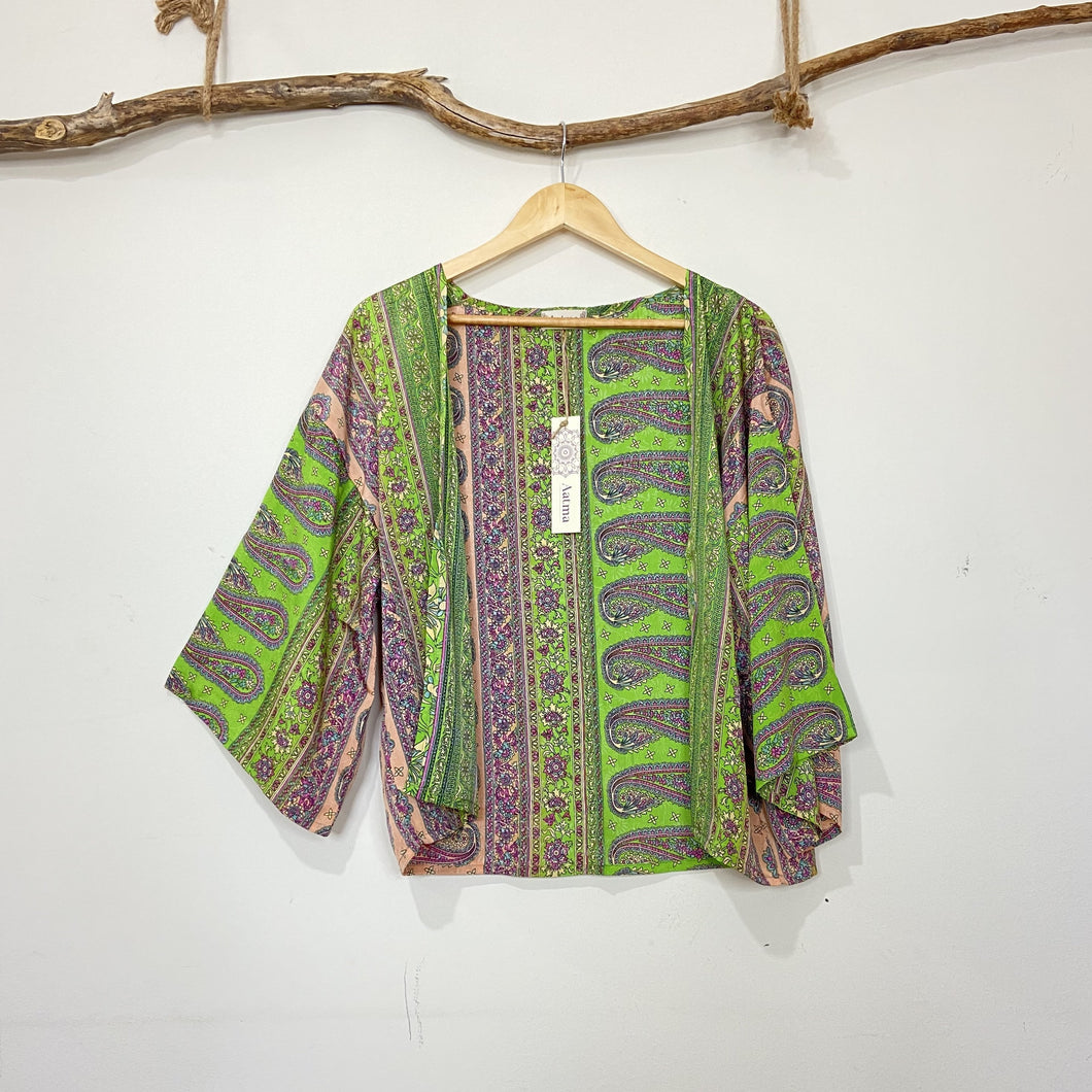 Kimono Luz Verde Rosa (talla estándar)