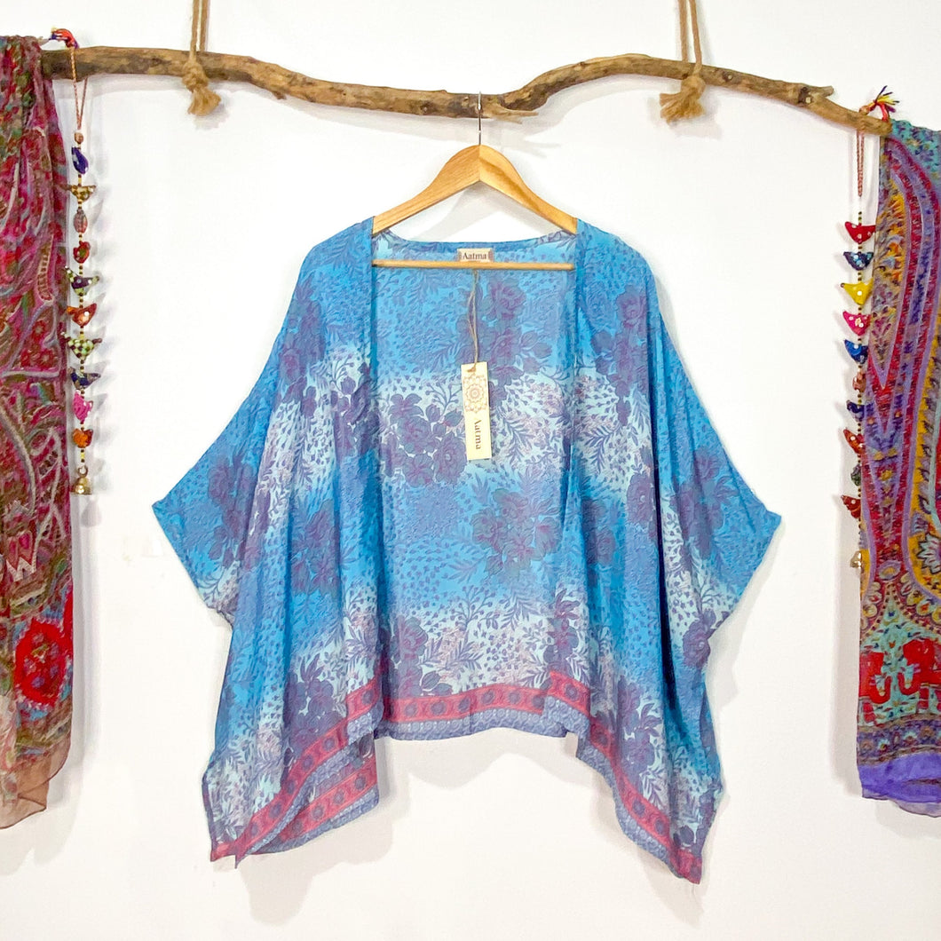 Kimono Ruana Celeste