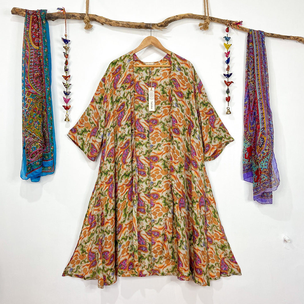 Kimono Amber Verde/Fucsia