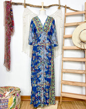 Cargar imagen en el visor de la galería, Vestido Anís Azul Flor (M-L)
