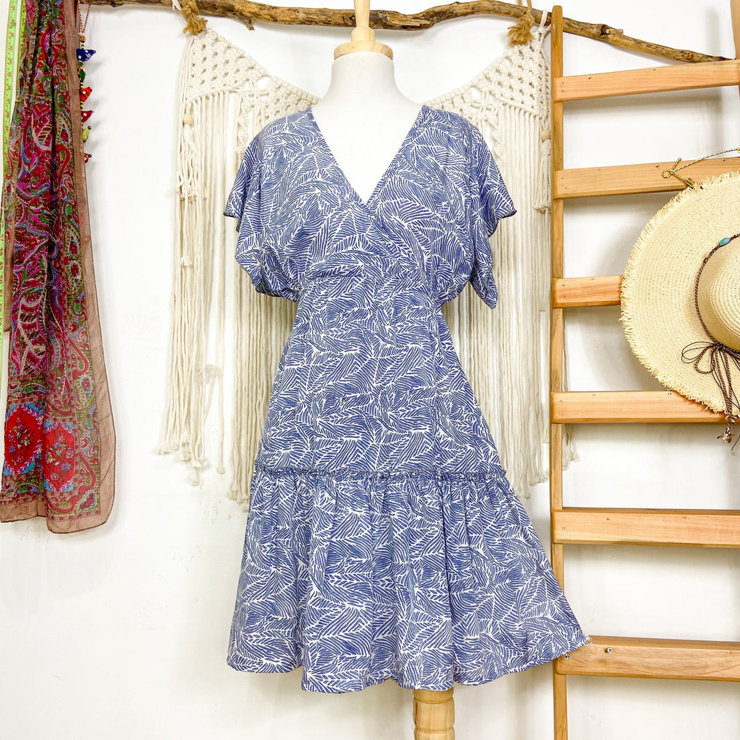 Vestido Midi Hoja Azul (S-M)