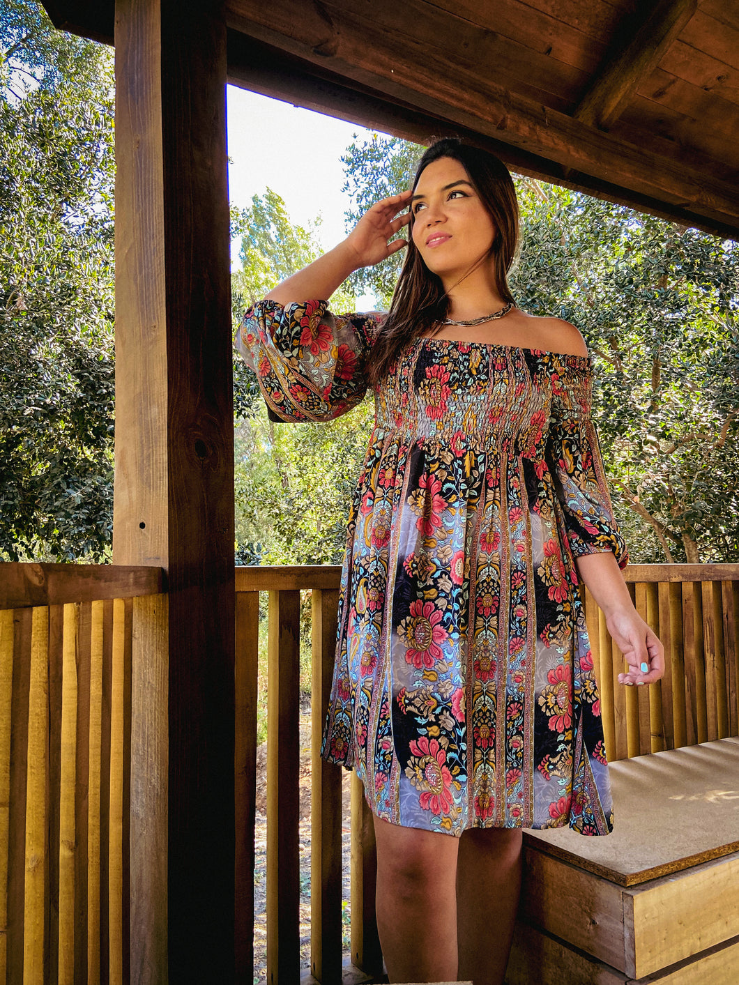 Vestido Pushkar Rosas (estándar)