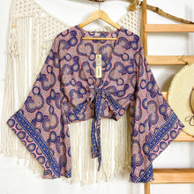 Cargar imagen en el visor de la galería, Top Kimono Pink Blue (estándar)
