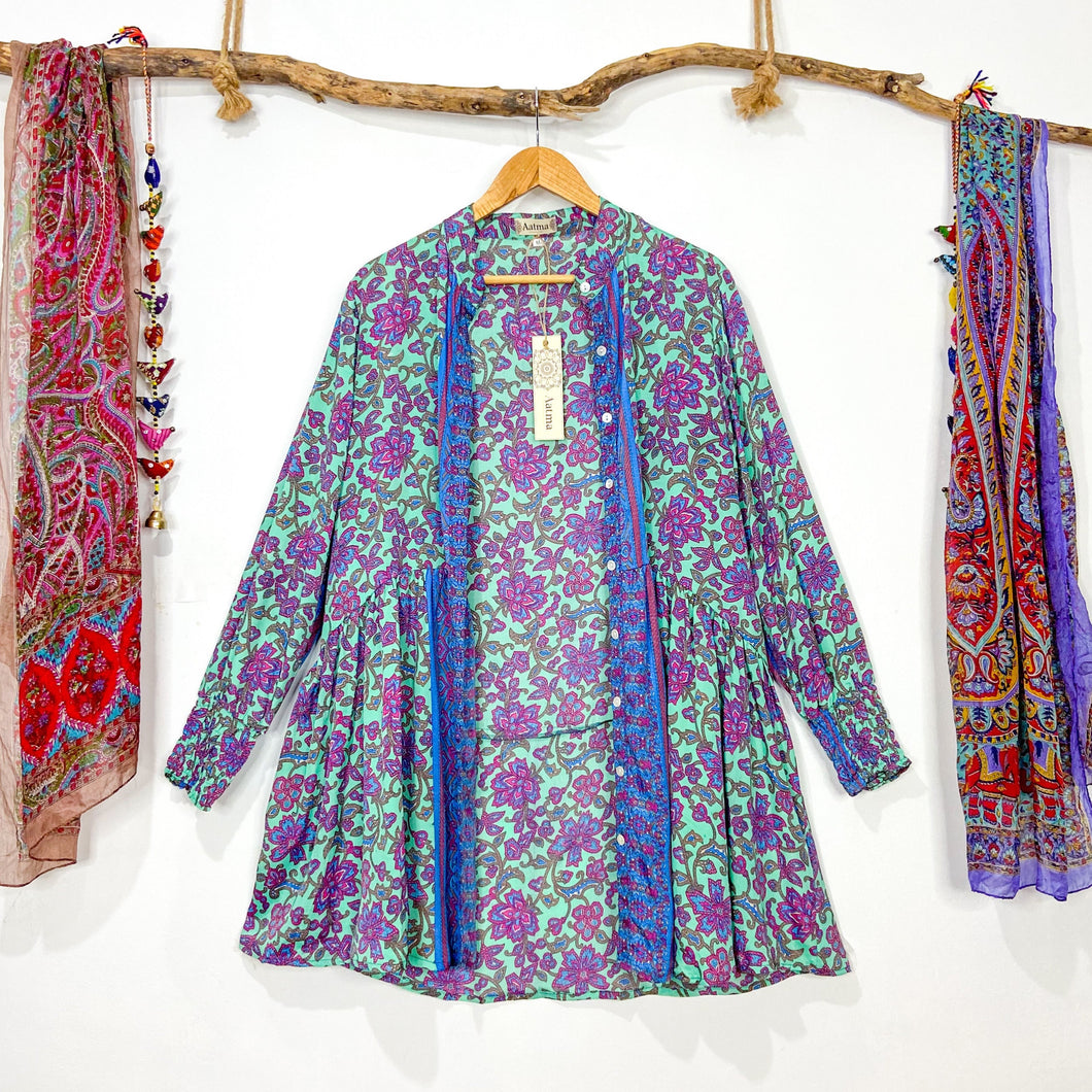 Vestido Queen Verde Fucsia (S-M)