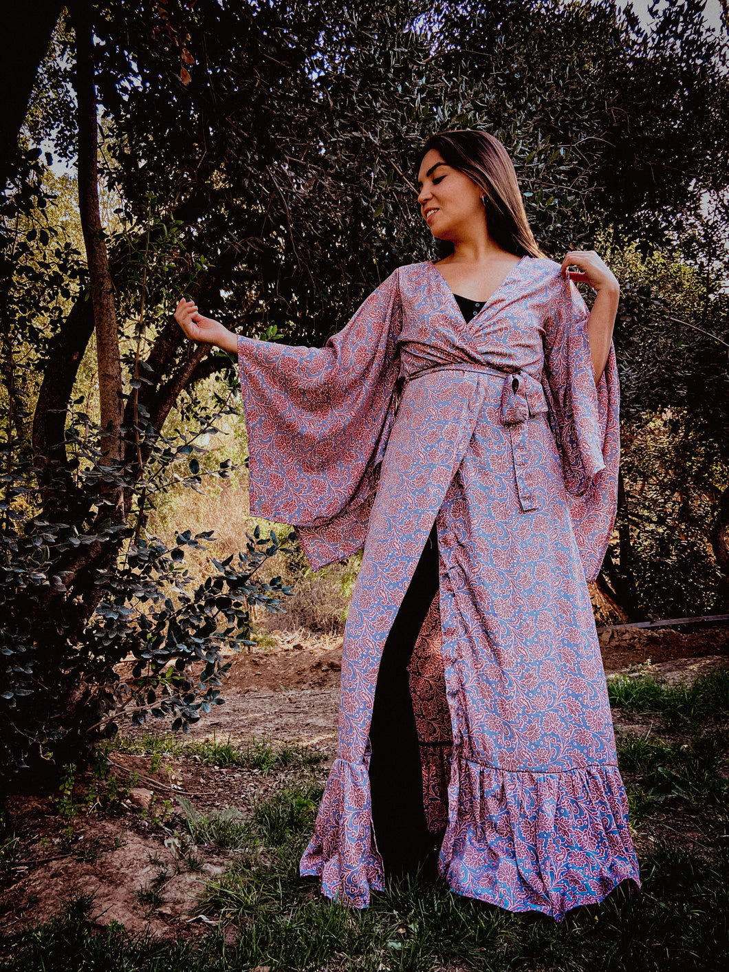 Kimono Gala Rosa Lila (S-M)