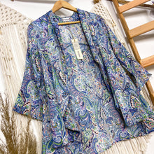 Cargar imagen en el visor de la galería, Kimono Blazer Azulado (S-M)

