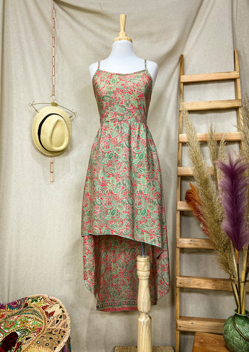 Vestido Asimétrico Coral Fluor (S-M)