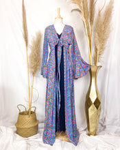Cargar imagen en el visor de la galería, Vestido Kimono Azul (M-L)
