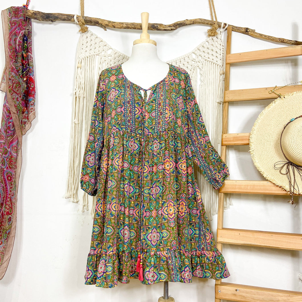 Vestido Aires Verde Gold (M-L)