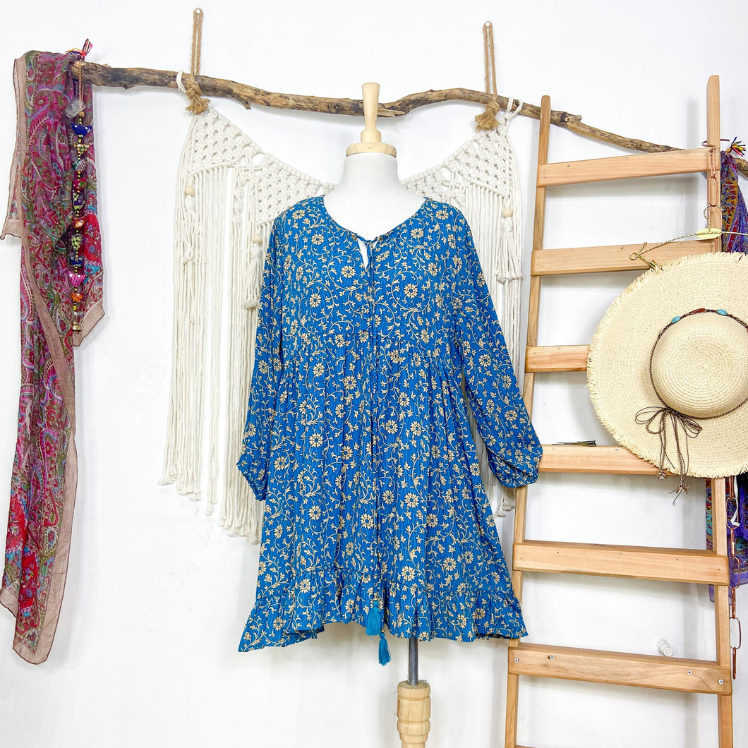 Vestido Aires Flor Beige (S-M)