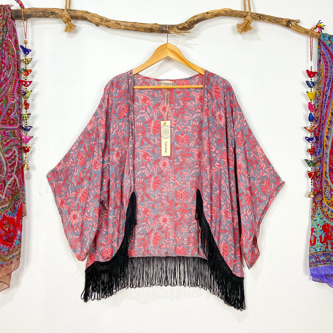 Kimono Flecos Rosa Gris (estándar)