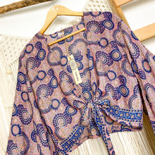 Cargar imagen en el visor de la galería, Top Kimono Pink Blue (estándar)
