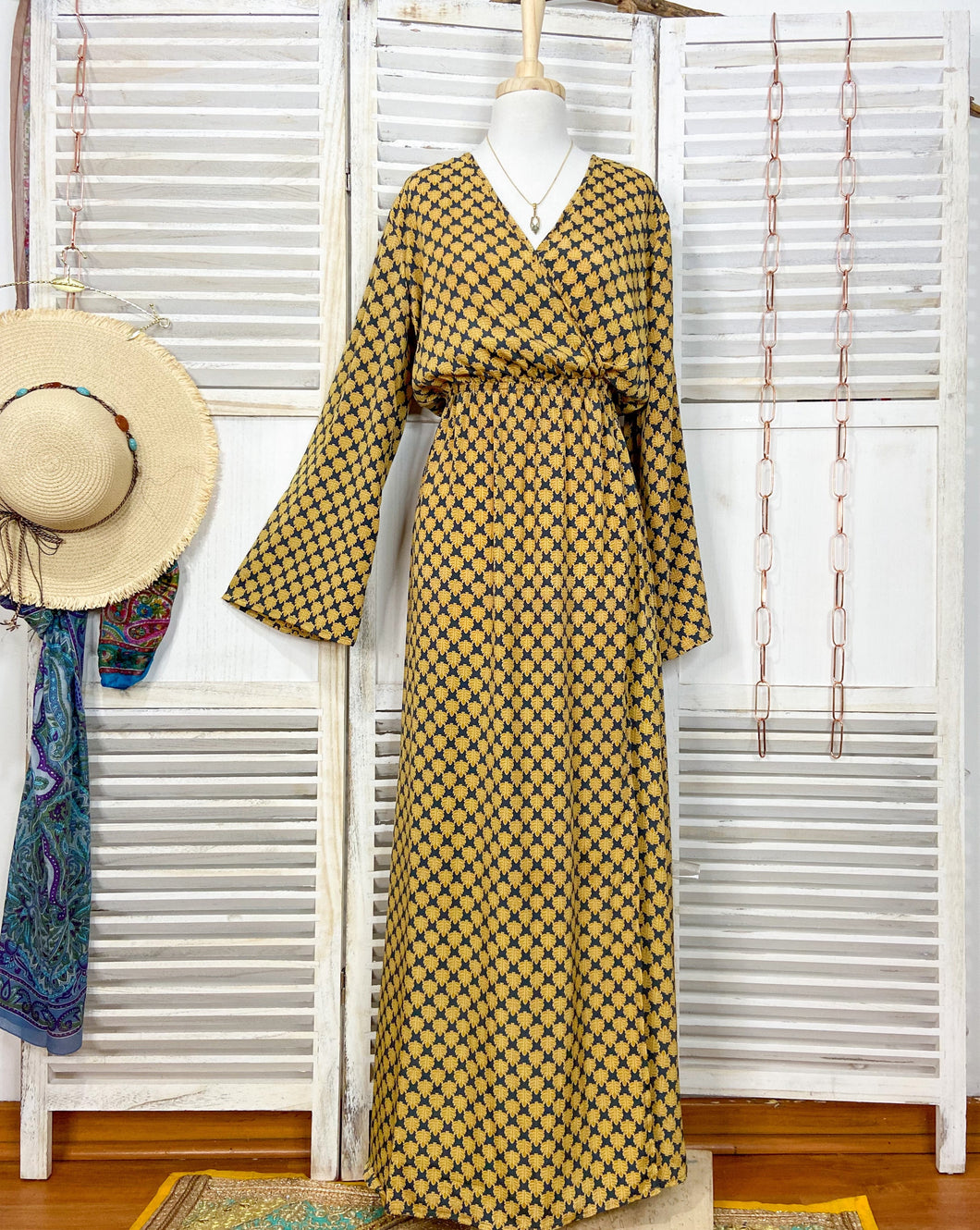 Vestido Imperio Mostaza (S-M)