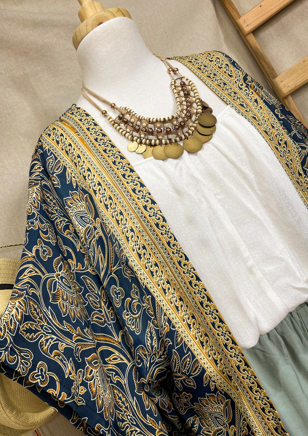 Kimono Largo Oliva (S-L)