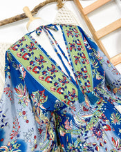 Cargar imagen en el visor de la galería, Vestido Anís Azul Flor (M-L)
